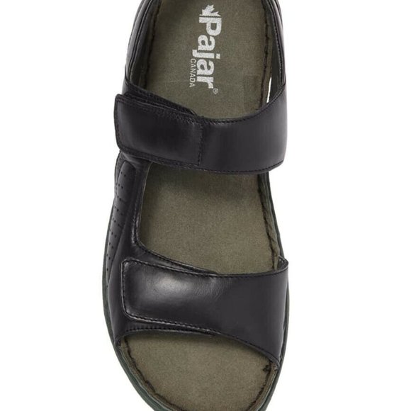 Pajar Amalfi Leather Open Toe, Strappy Sandal. SIZE:13;2 Colors: Black and Brown main image 9